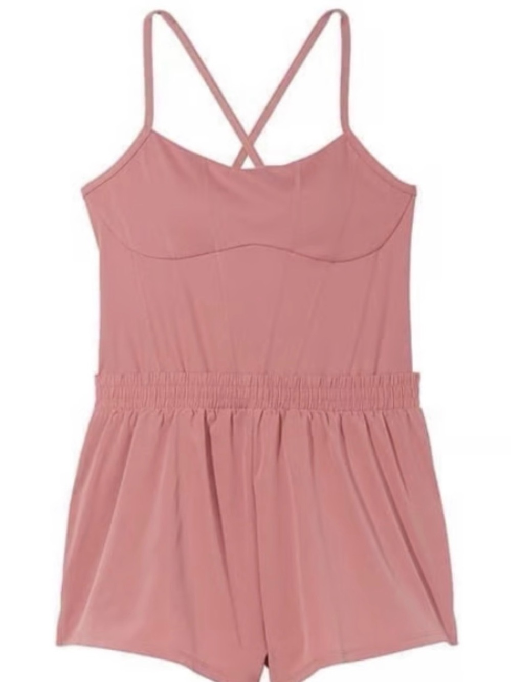 NWT XXL ULTIMATE VS PINK PINK Dusty Rose Tank Romper (MSRP 50)